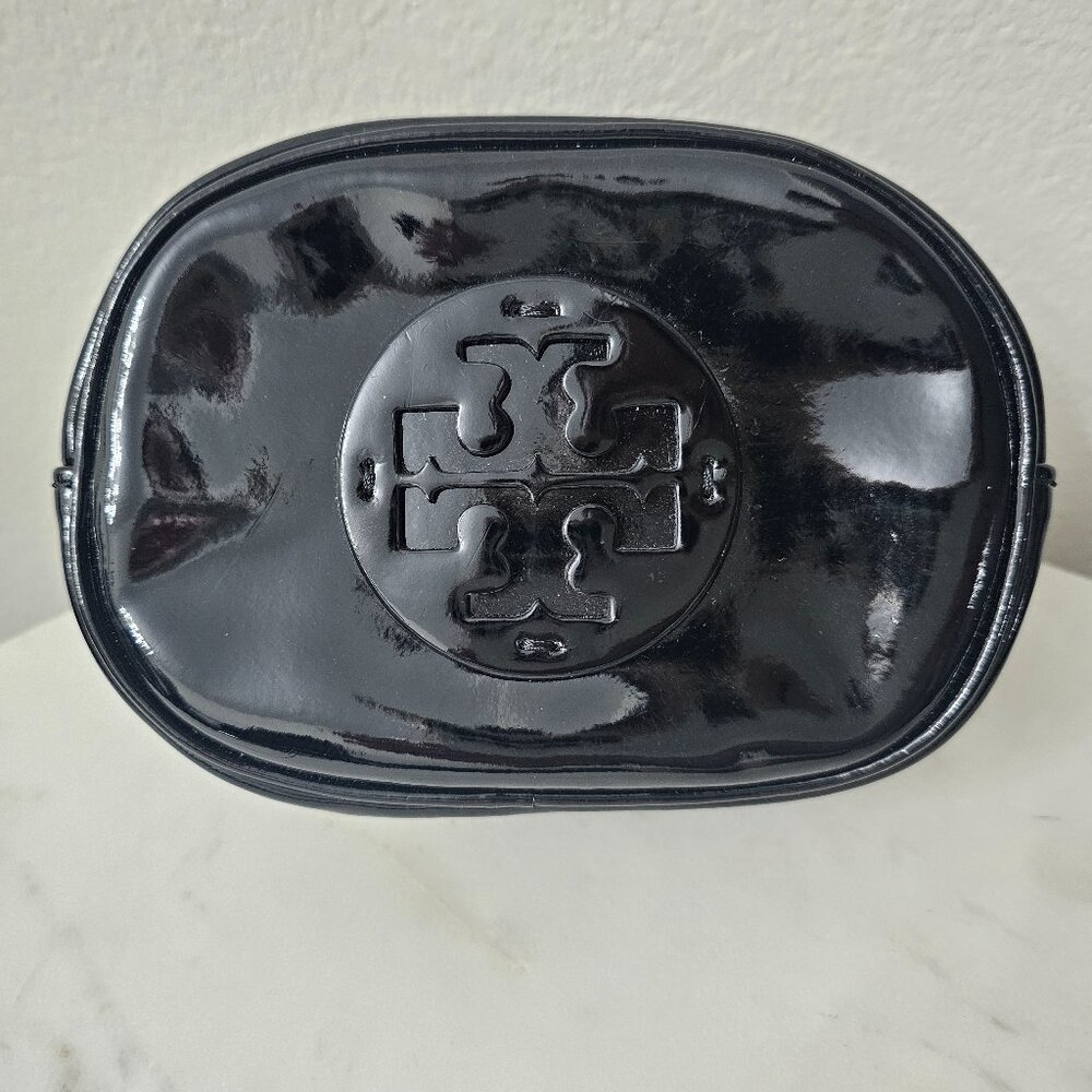 Tory Burch Black Patent Leather Pouch